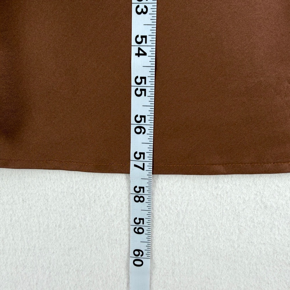 ENZA COSTA Strapless Silk Bias Maxi Dress Women Small Brown Quiet Luxury NEW - Picture 5 of 14